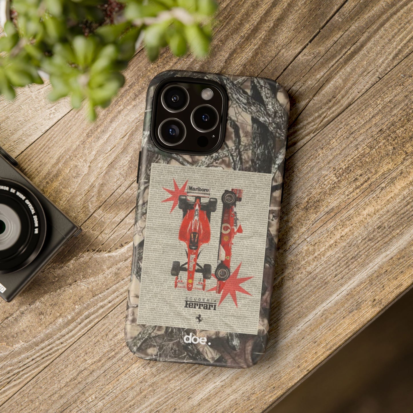 Camouflage Ferrari iPhone Case