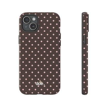 Brown Polka Dot iPhone Case
