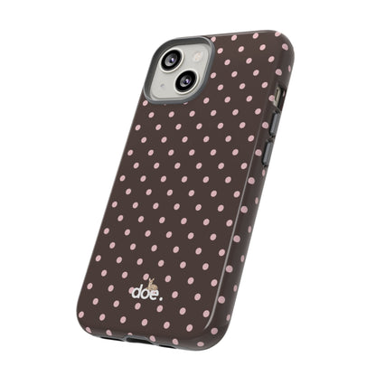 Brown Polka Dot iPhone Case