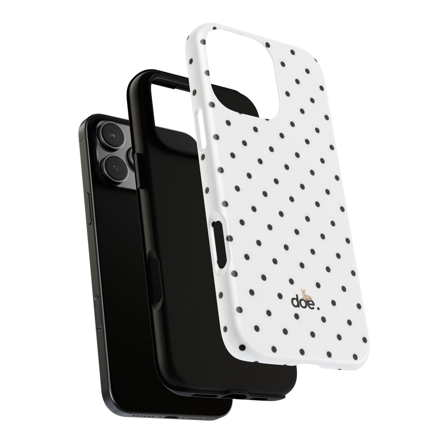 White Polka Dot iPhone Case