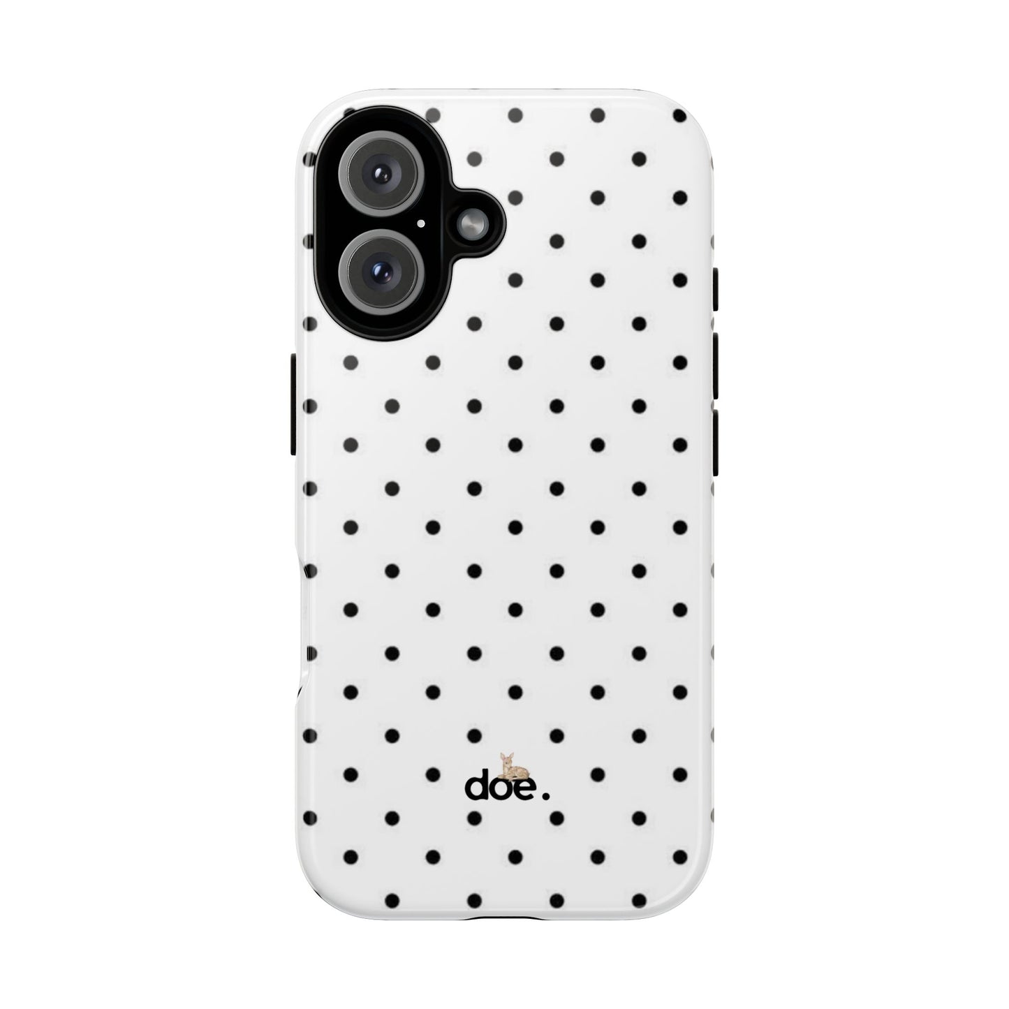 White Polka Dot iPhone Case