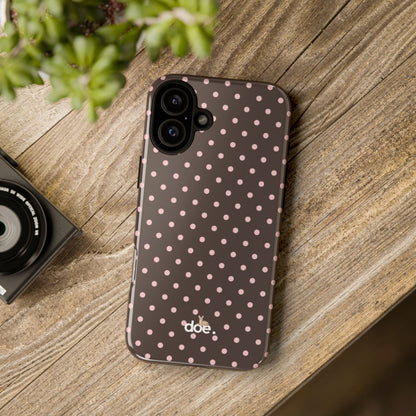 Brown Polka Dot iPhone Case
