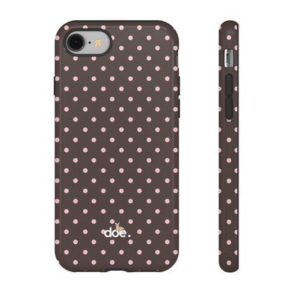 Brown Polka Dot iPhone Case