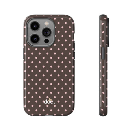 Brown Polka Dot iPhone Case