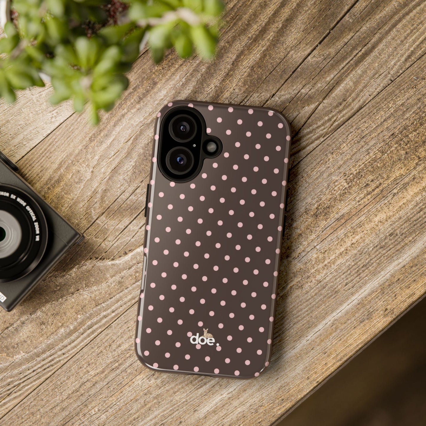 Brown Polka Dot iPhone Case