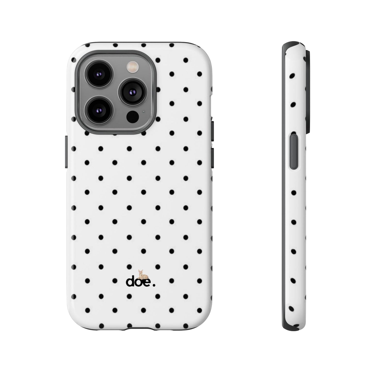 White Polka Dot iPhone Case