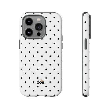 White Polka Dot iPhone Case
