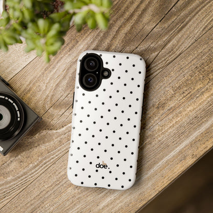 White Polka Dot iPhone Case
