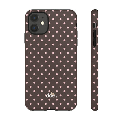 Brown Polka Dot iPhone Case