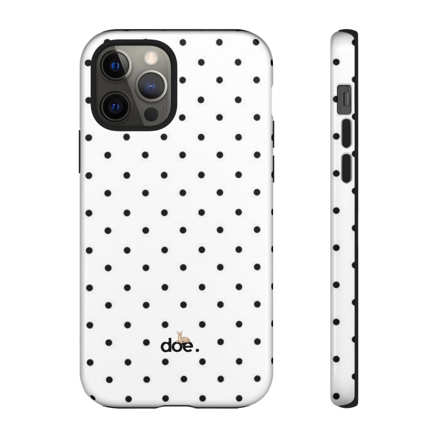 White Polka Dot iPhone Case