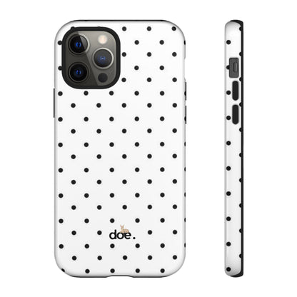 White Polka Dot iPhone Case
