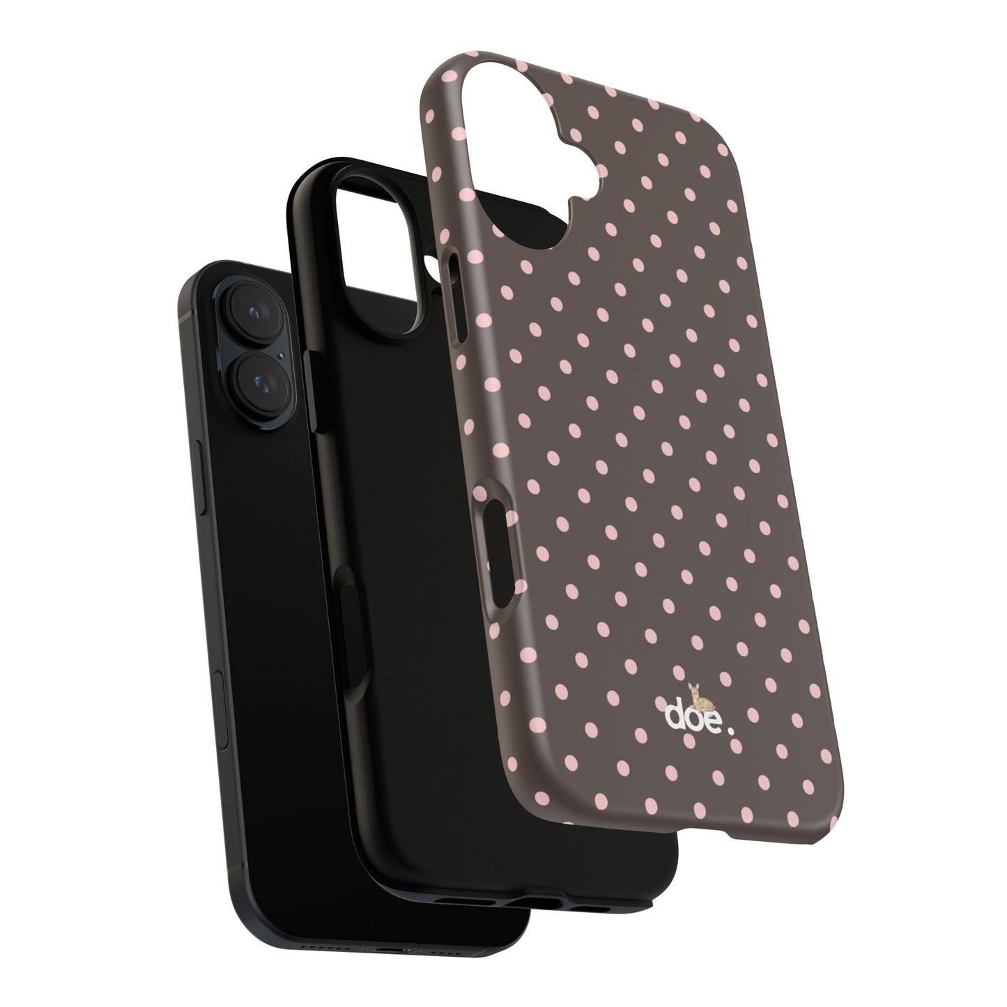 Brown Polka Dot iPhone Case