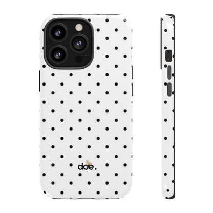 White Polka Dot iPhone Case