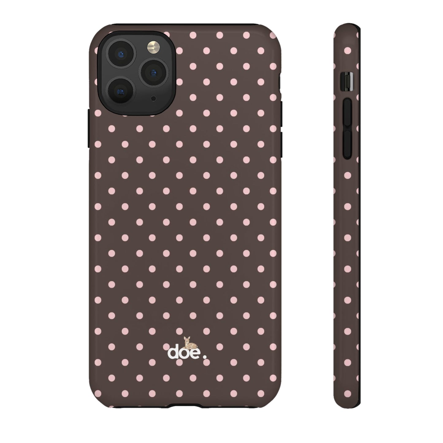 Brown Polka Dot iPhone Case