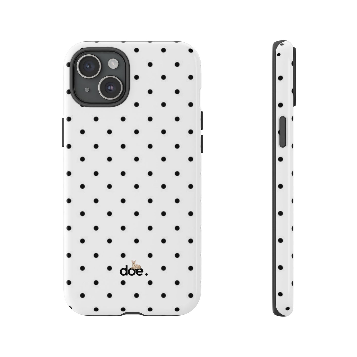 White Polka Dot iPhone Case