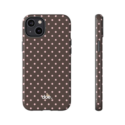 Brown Polka Dot iPhone Case