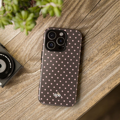Brown Polka Dot iPhone Case