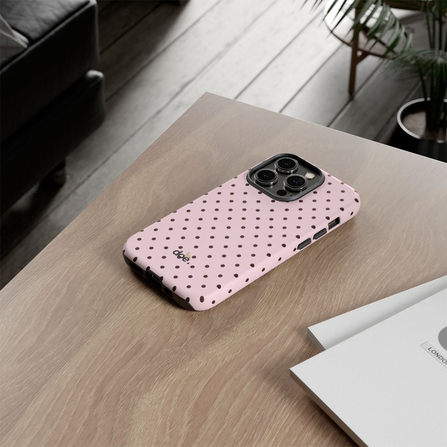 Pink Polka Dot iPhone Case