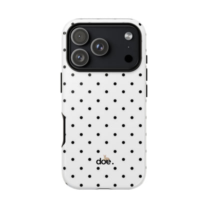 White Polka Dot iPhone Case