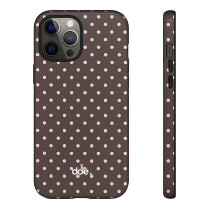 Brown Polka Dot iPhone Case