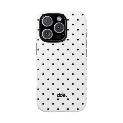 White Polka Dot iPhone Case