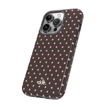 Brown Polka Dot iPhone Case