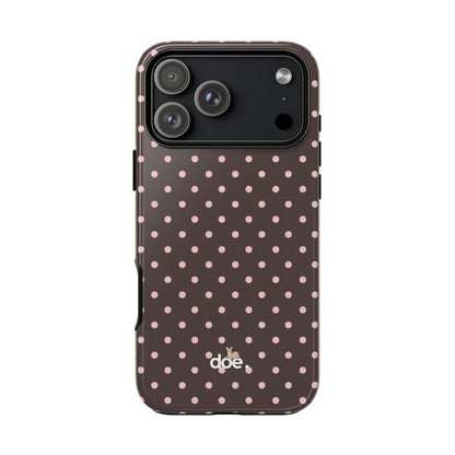 Brown Polka Dot iPhone Case