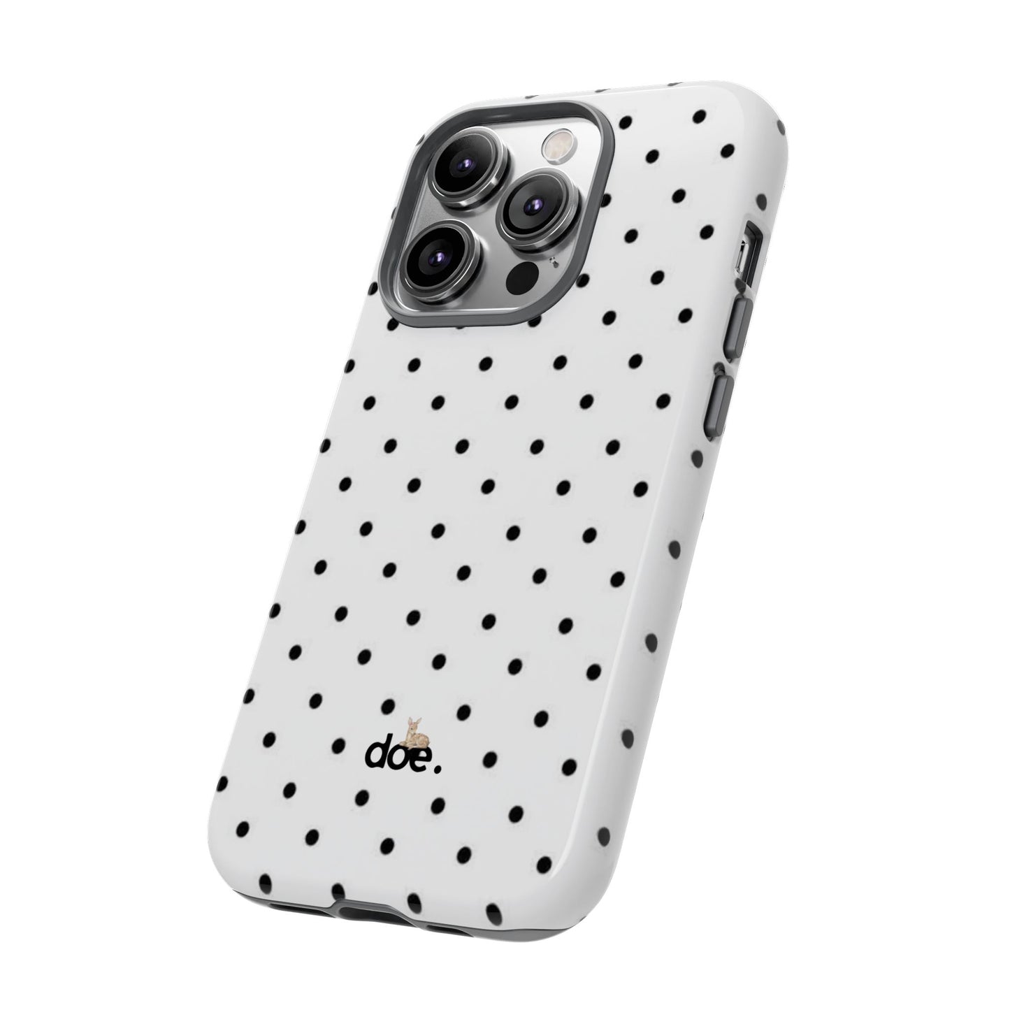 White Polka Dot iPhone Case