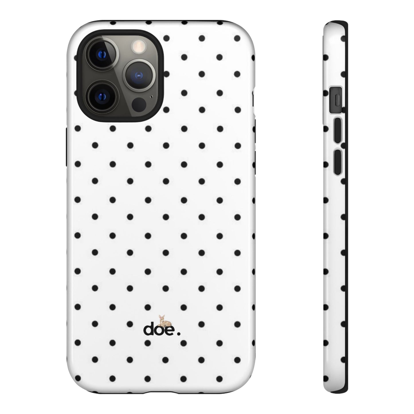 White Polka Dot iPhone Case