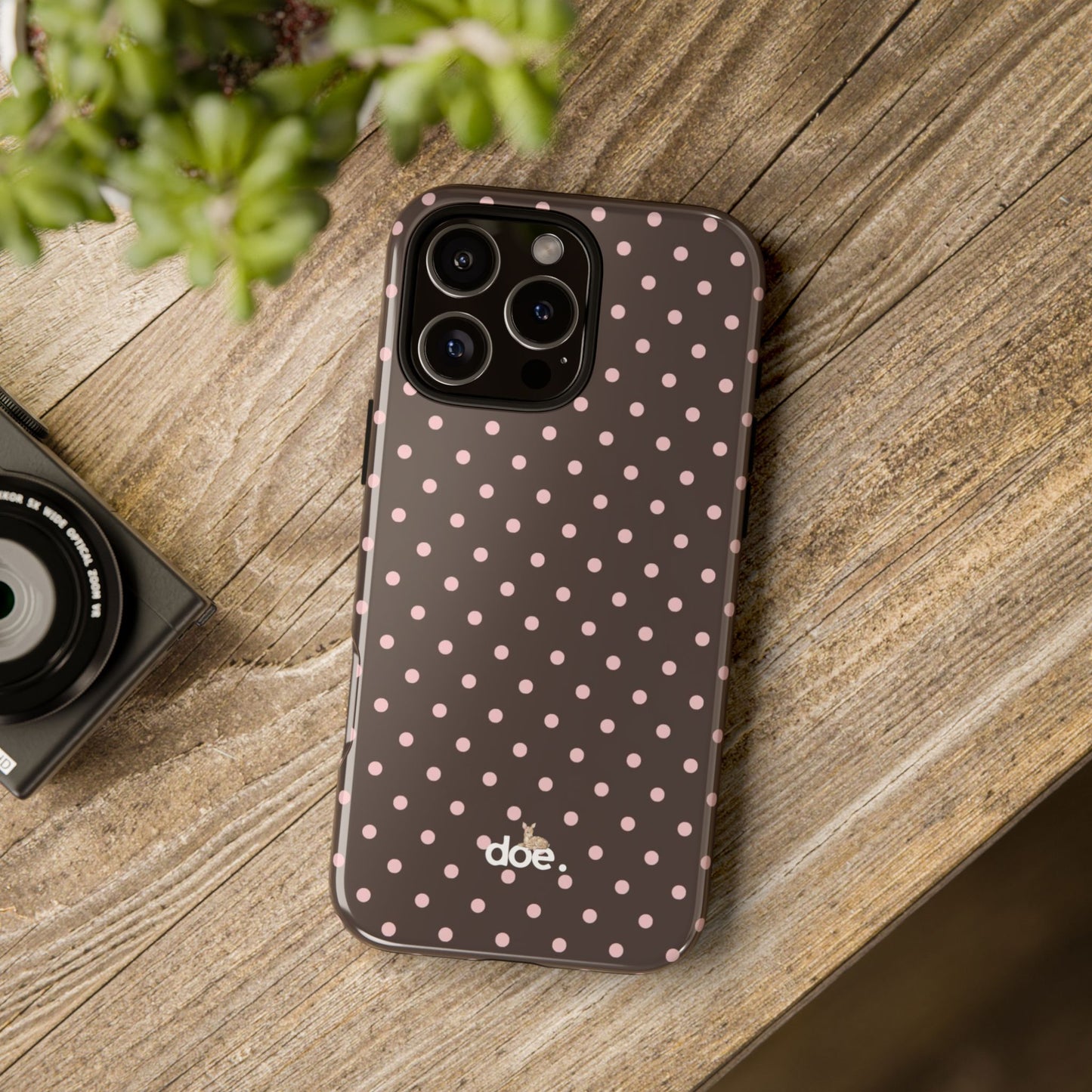 Brown Polka Dot iPhone Case