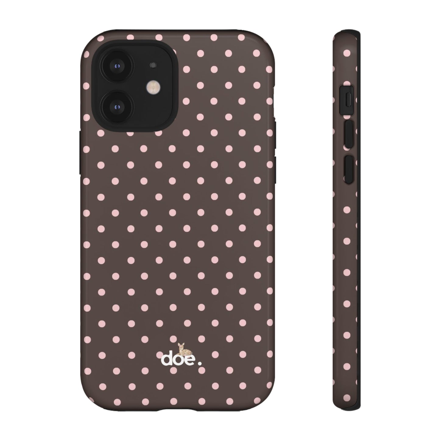 Brown Polka Dot iPhone Case