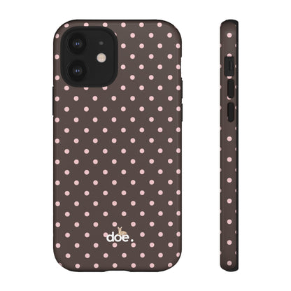 Brown Polka Dot iPhone Case
