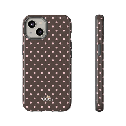 Brown Polka Dot iPhone Case