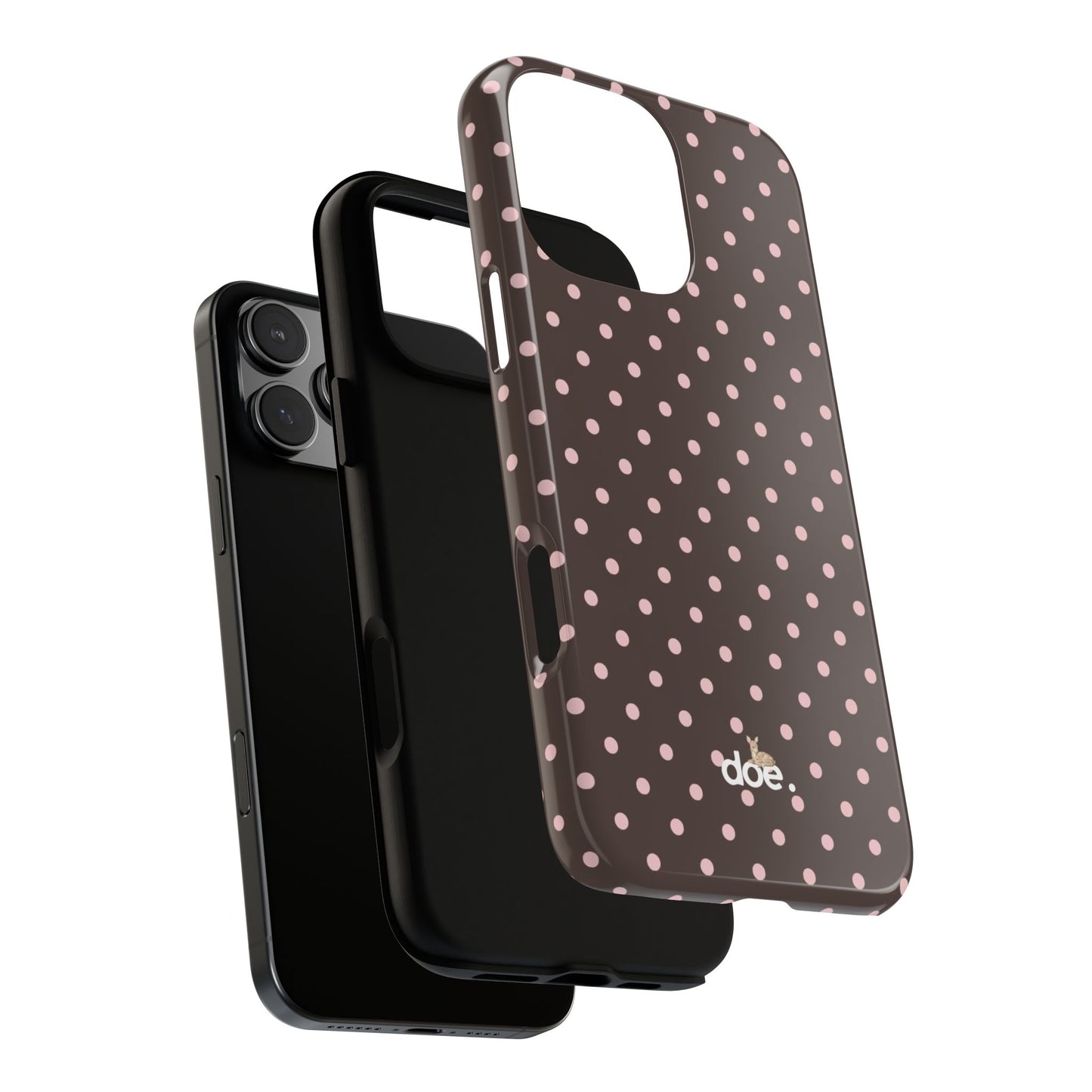 Brown Polka Dot iPhone Case