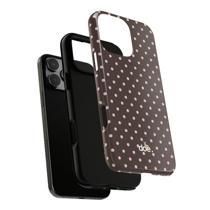 Brown Polka Dot iPhone Case