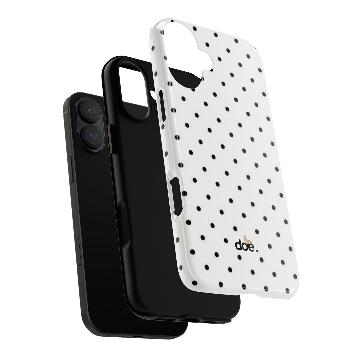 White Polka Dot iPhone Case