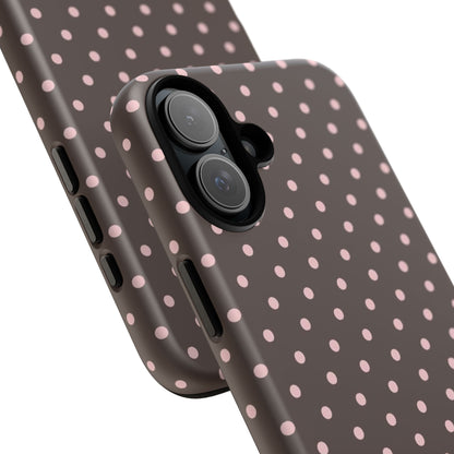 Brown Polka Dot iPhone Case