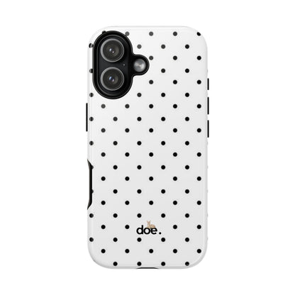 White Polka Dot iPhone Case