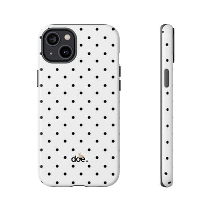 White Polka Dot iPhone Case