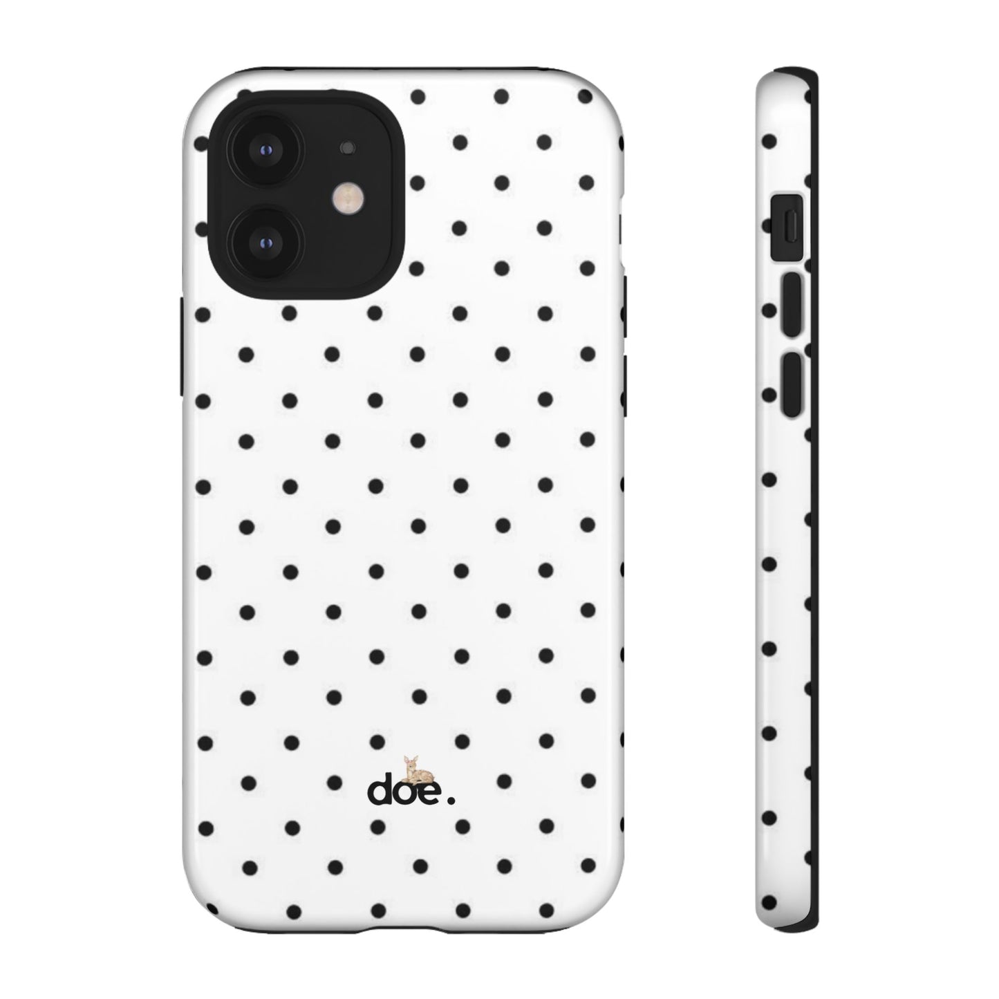 White Polka Dot iPhone Case