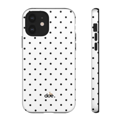 White Polka Dot iPhone Case