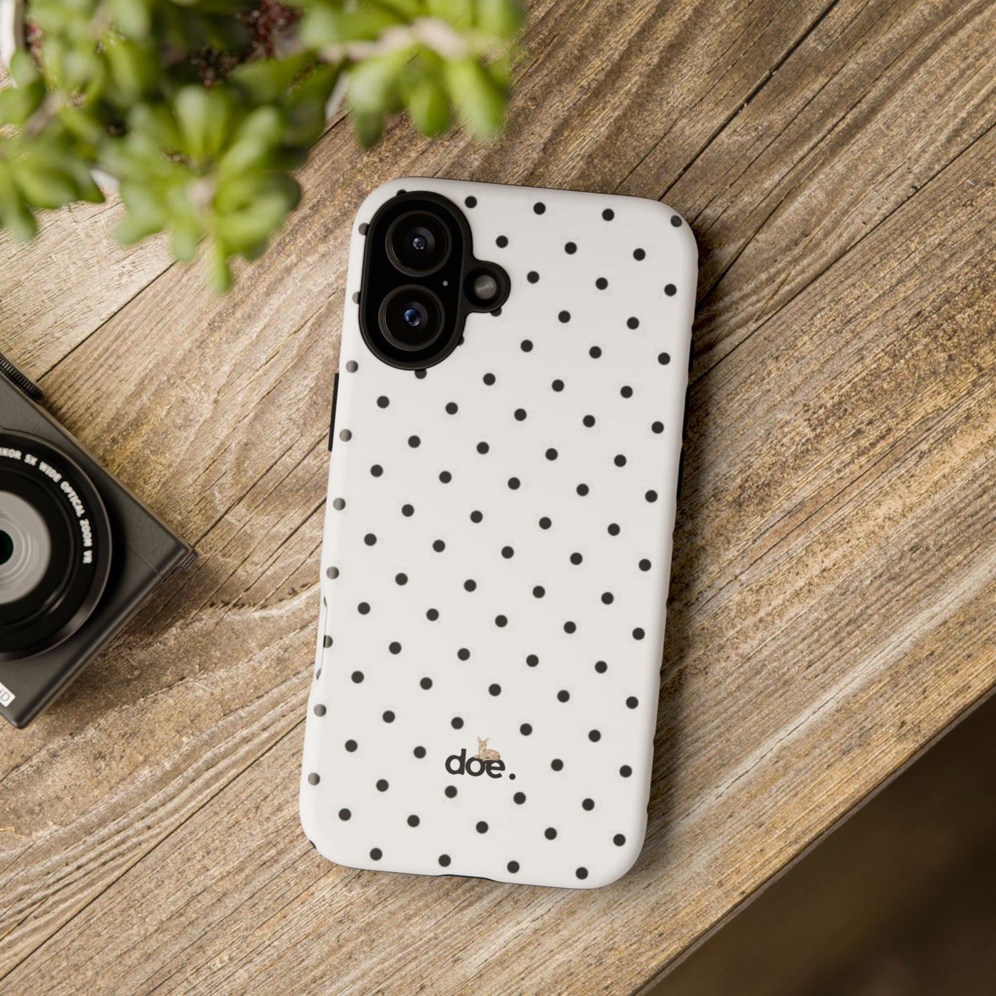 White Polka Dot iPhone Case