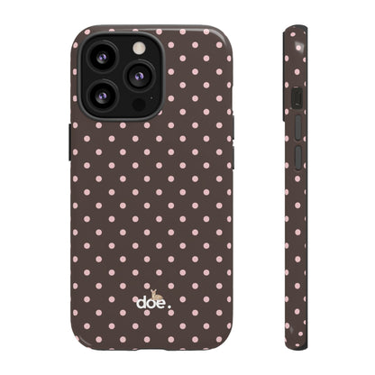 Brown Polka Dot iPhone Case