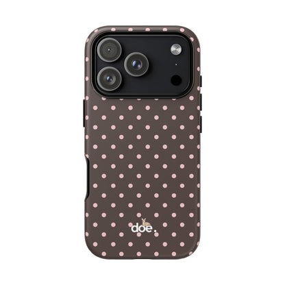 Brown Polka Dot iPhone Case
