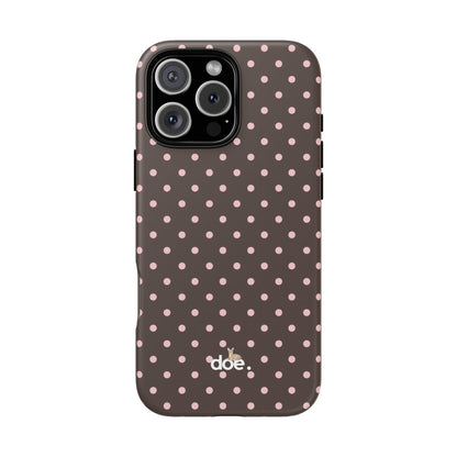 Brown Polka Dot iPhone Case