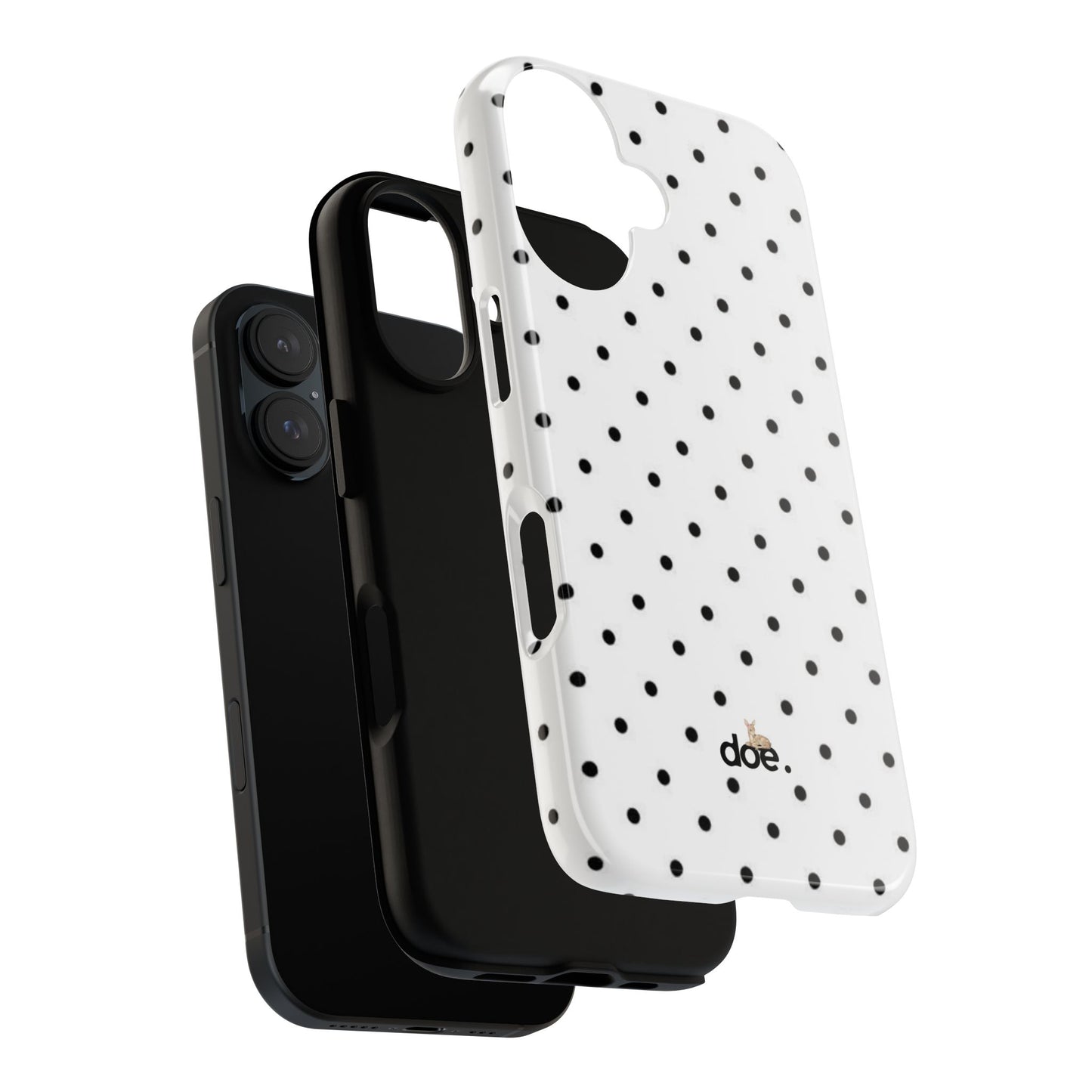 White Polka Dot iPhone Case