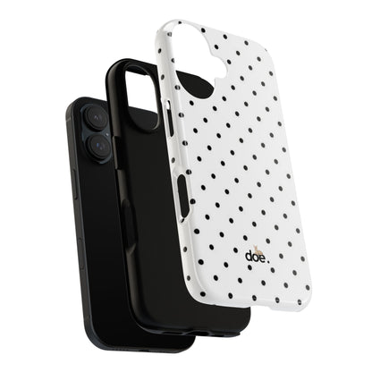 White Polka Dot iPhone Case