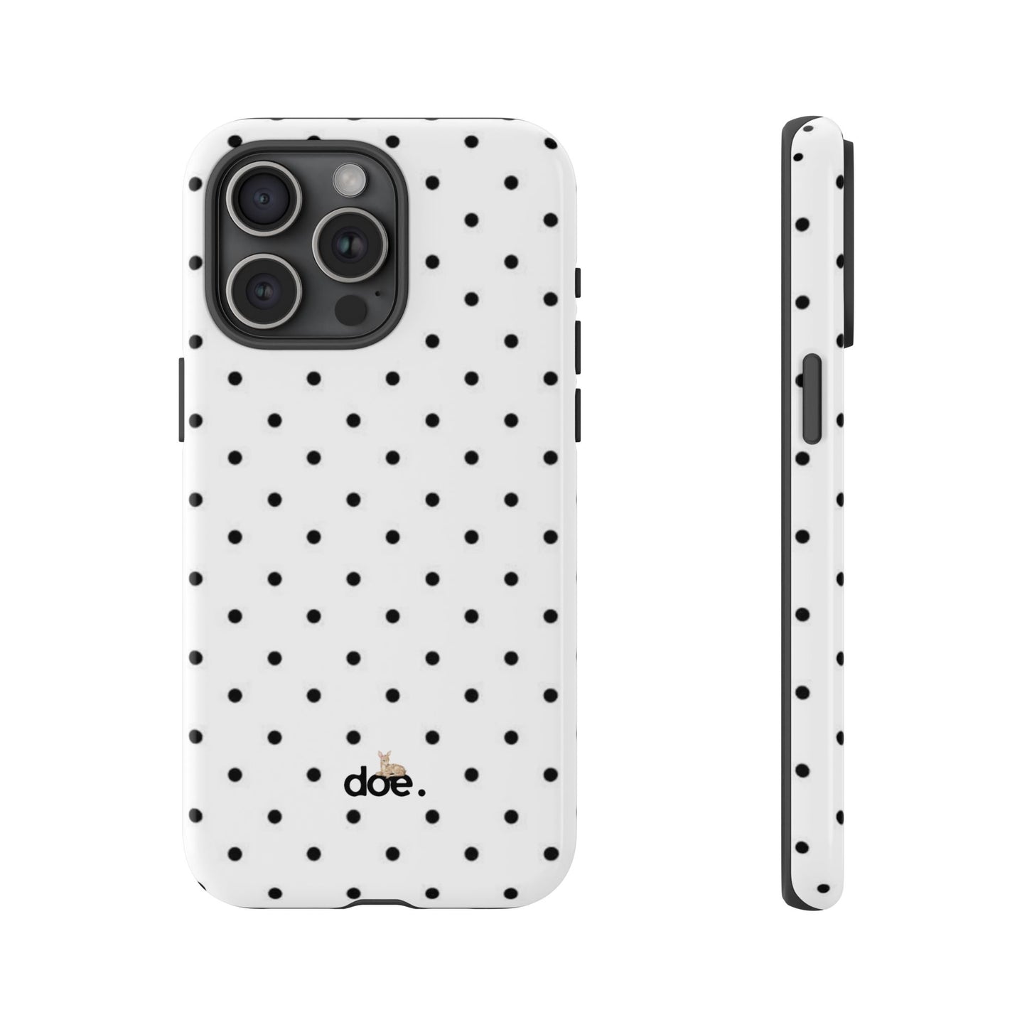 White Polka Dot iPhone Case