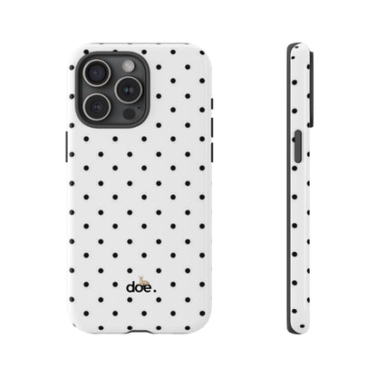 White Polka Dot iPhone Case