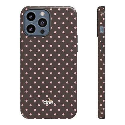 Brown Polka Dot iPhone Case